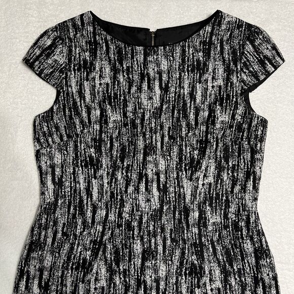 Tahari Arthur S. Levine Sheath Dress Women's 12  Black Multicolored Abstract - Picture 12 of 17